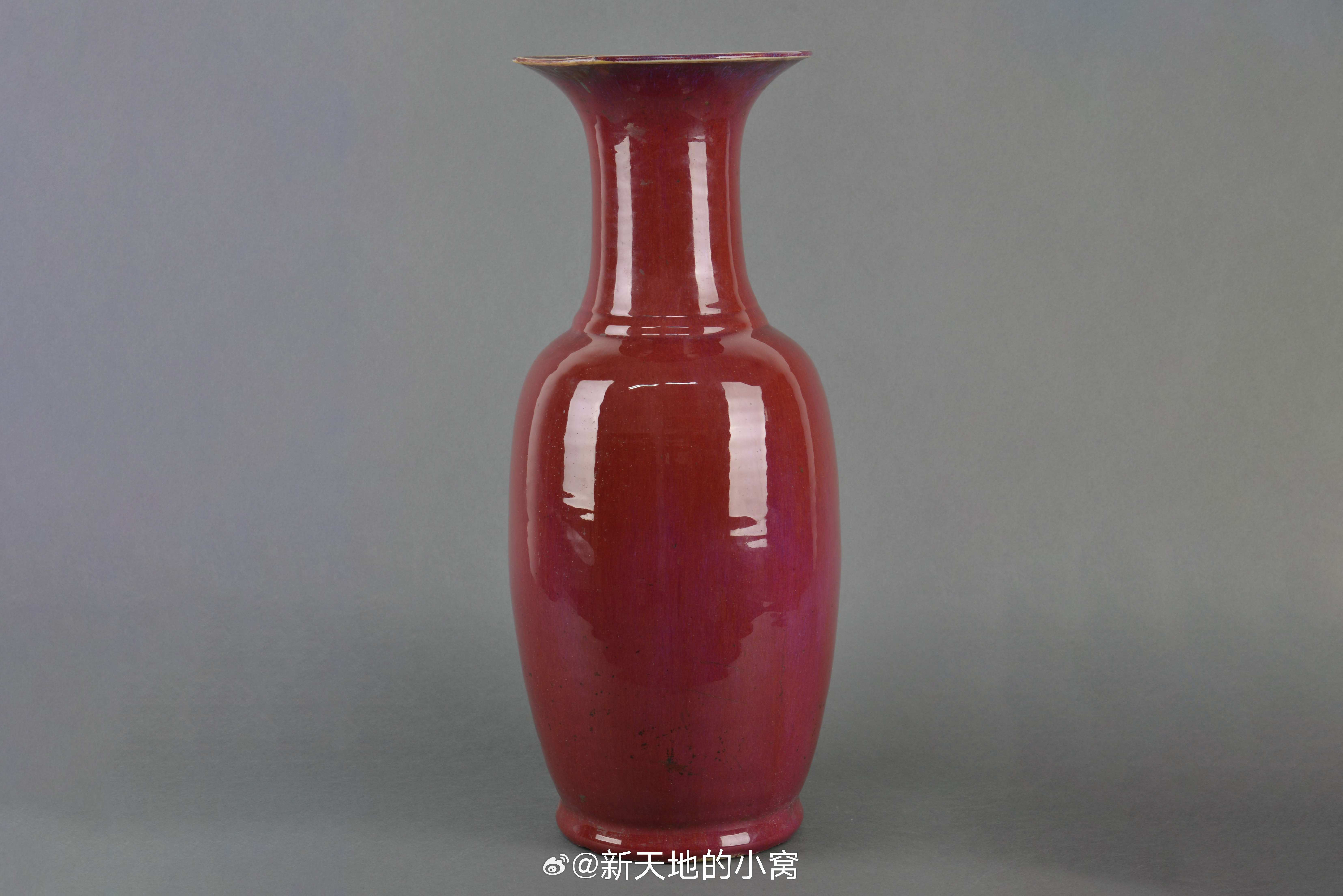 是时候去趟博物馆了文物代言人藏品欣赏每天认识一件文物清代祭红釉撇口瓶---高58