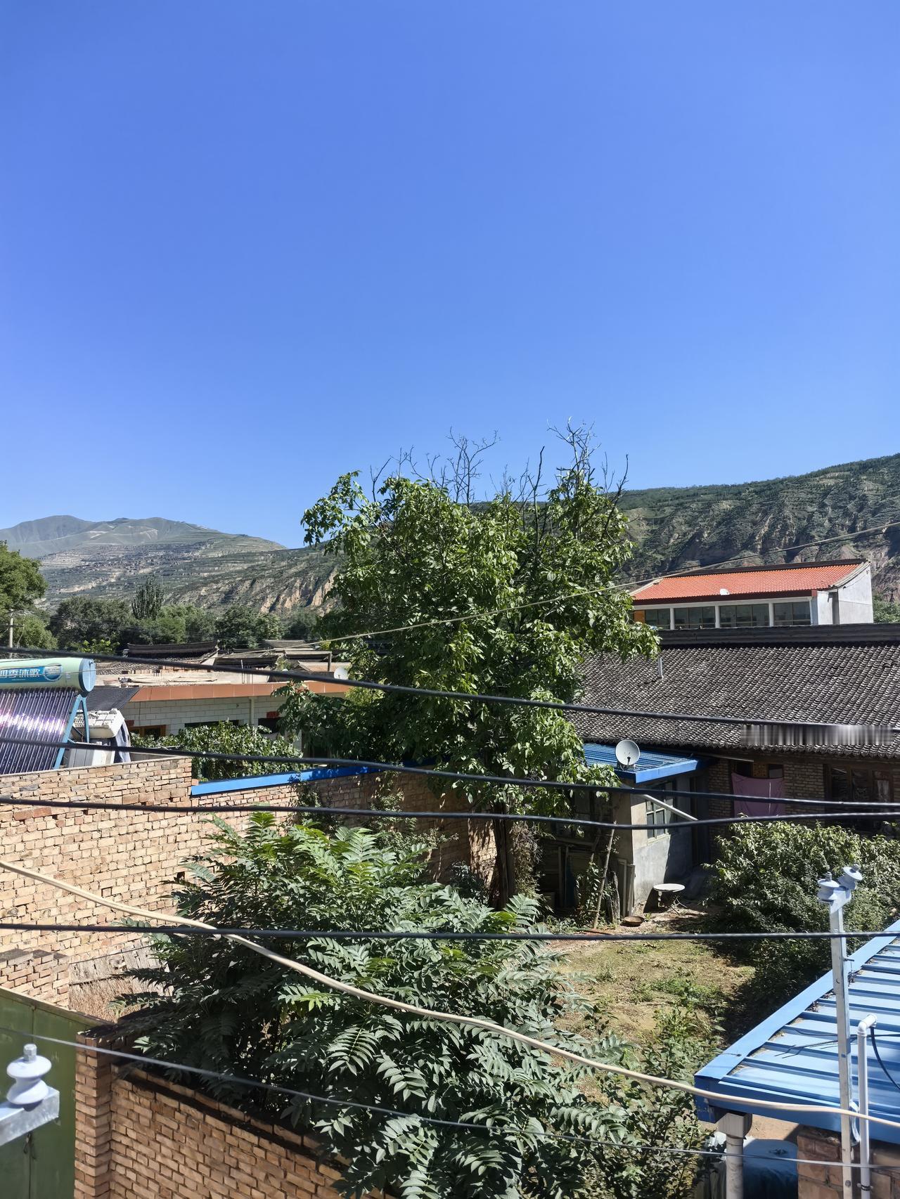 分享一下天空照晴空万里，万里无云，天蓝如洗。