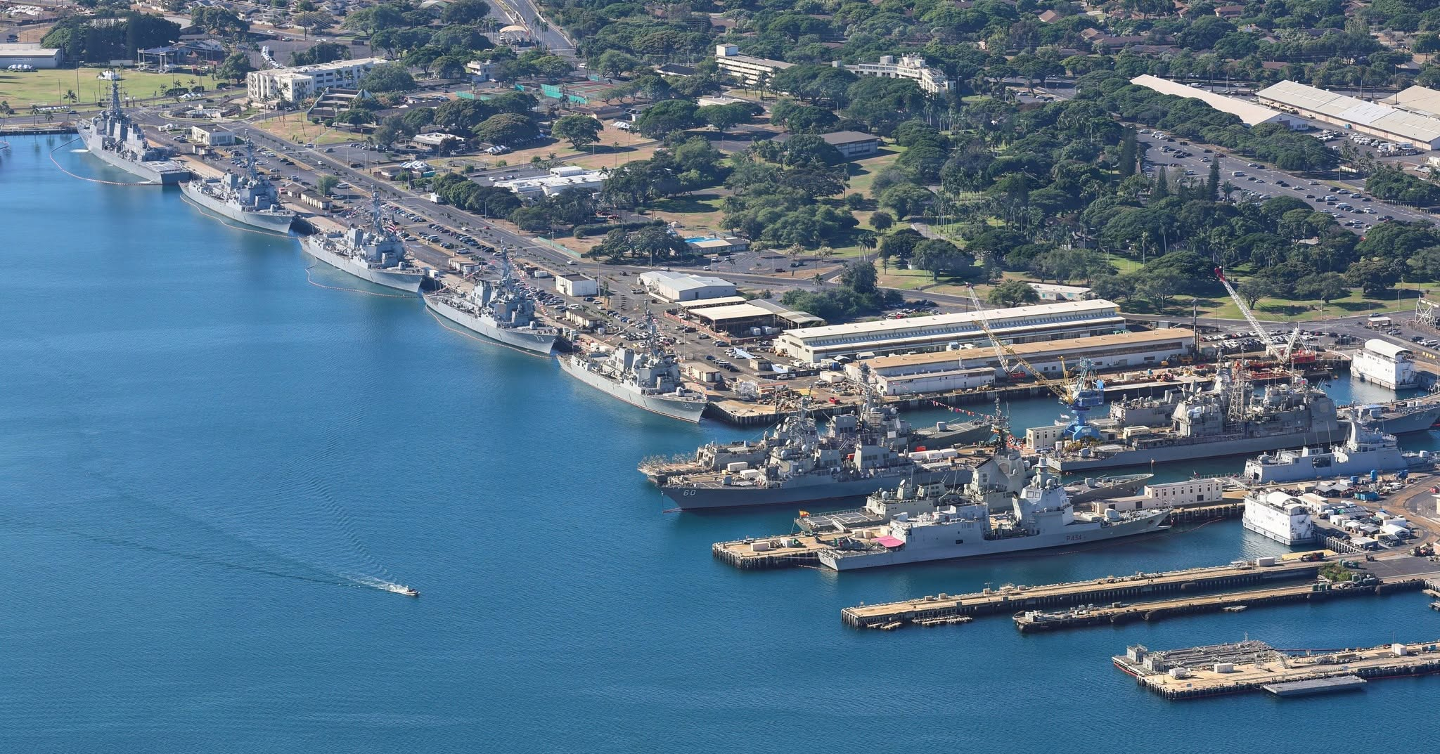 美国夏威夷珍珠港，在这里举办的环太平洋军演(RIMPAC)是全球规模最大的国际海