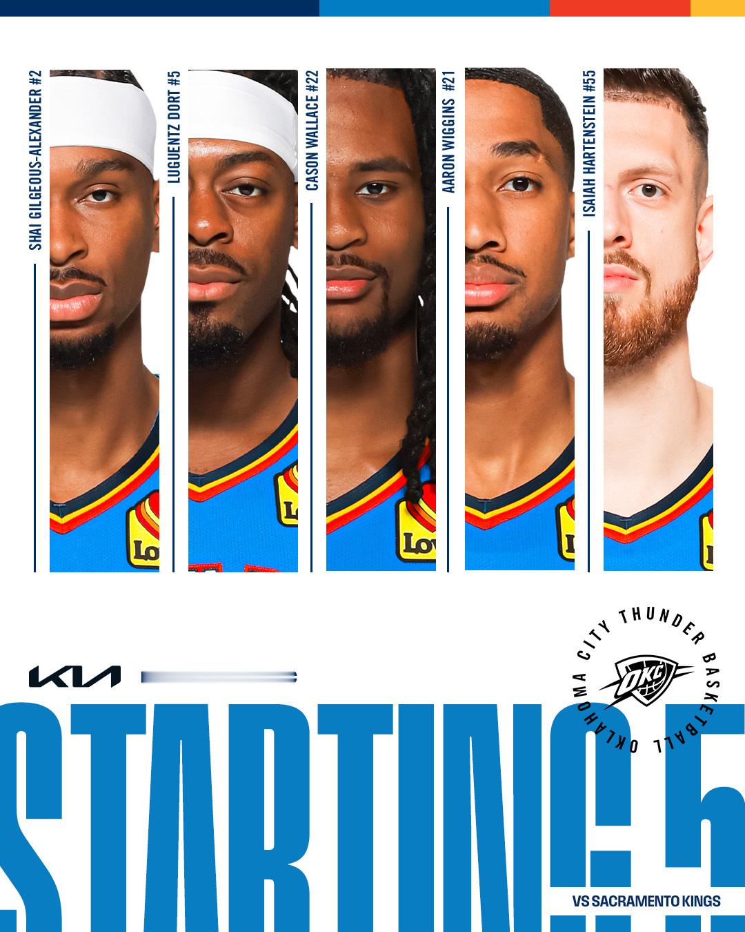 马上在腾讯督战国王vs雷霆，韦少回家之战进入首发！国王首发：施罗德+韦少+拉文+