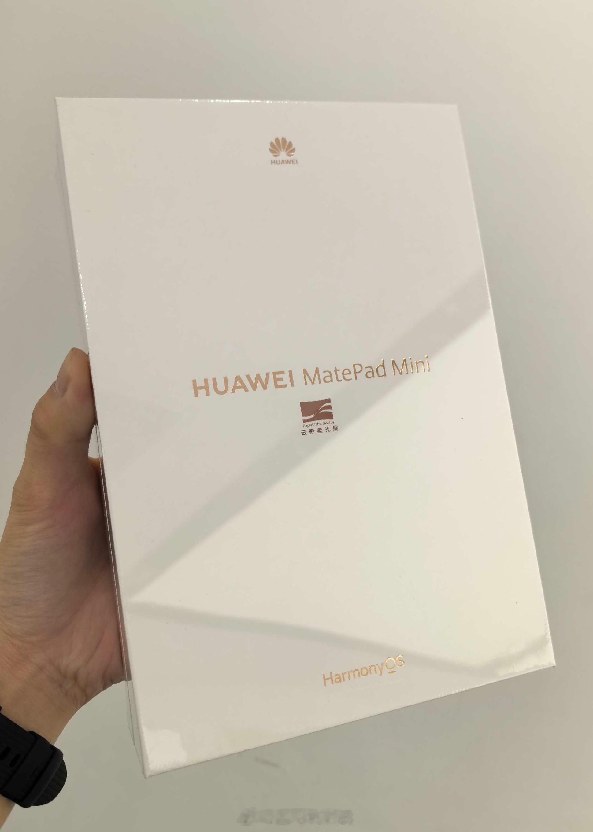 华为MatePad Mini，打孔摄像头+极窄边框全面屏，顶部听筒开口，可接打电