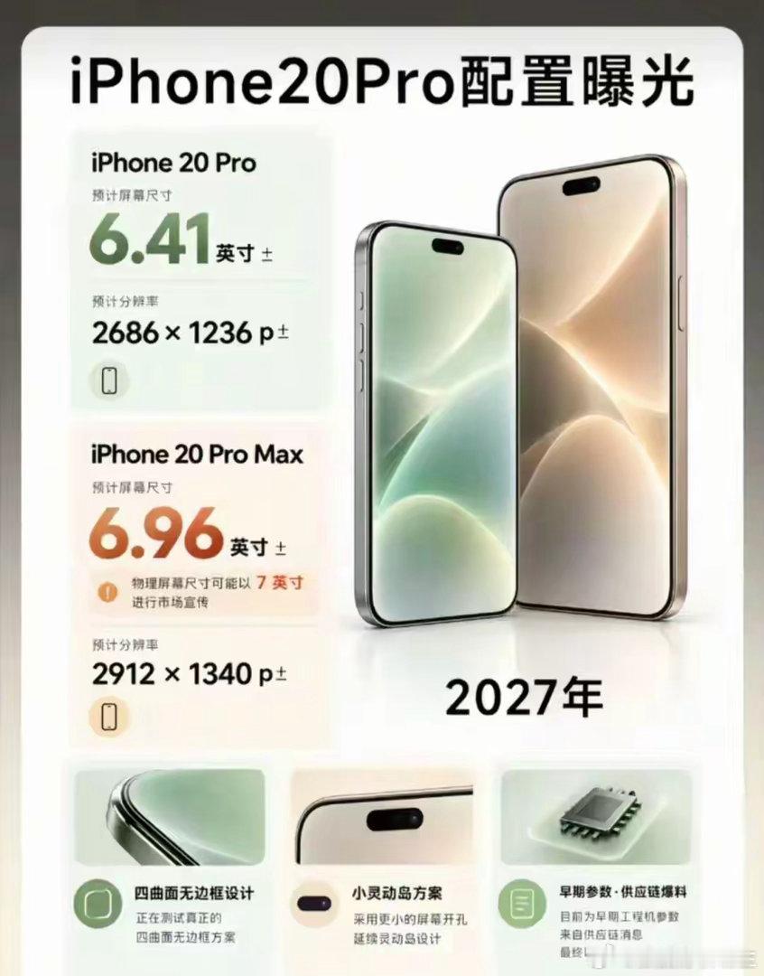 iPhone 20 Pro炸场！四曲面无边框+7寸大屏，2027见 ​​​