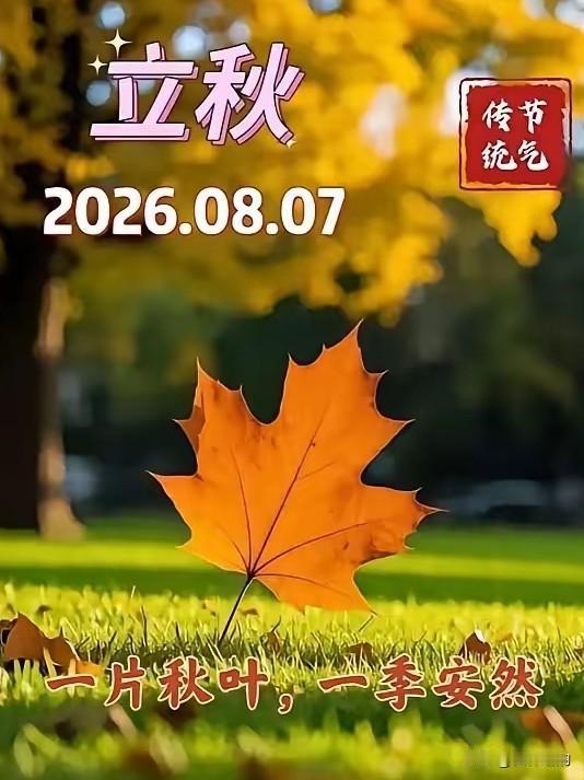 别再把立秋当凉快的指望了。今天8月7号，晚上7点42分才立秋，正儿八经的“晚立秋
