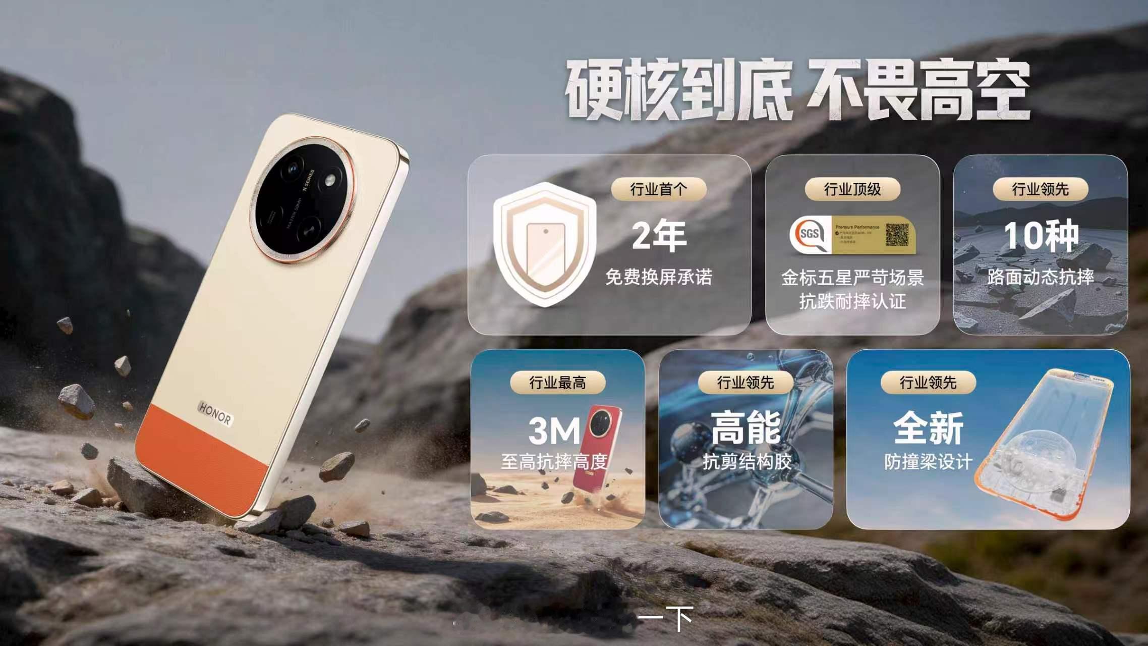 就是耐摔！荣耀X80 Pro Max不仅不怕摔，还提供免费换屏服务，这是给用户完