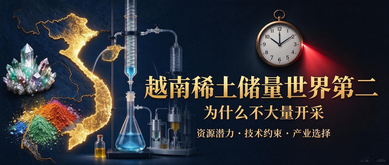 越南稀土储量世界第二，为什么不大量开采？
先把"储量第二"这事掰正一下：
这是个