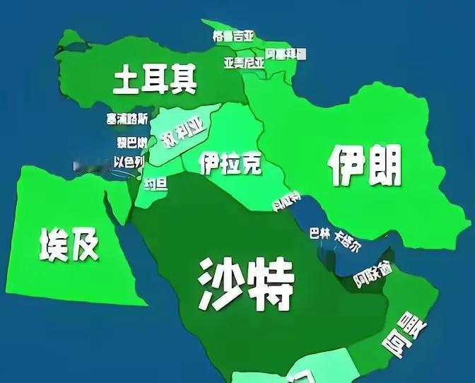 看了一下中东区域图，以色列的生存环境真是糟透了，可惜不论是逊尼派的沙特，还是什叶