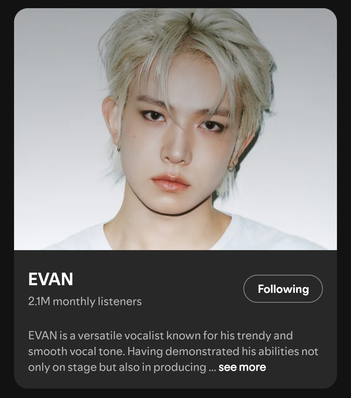 李羲承Spotify月听众历时13天突破2️⃣0️⃣0️⃣万🎉李羲承出道 KP
