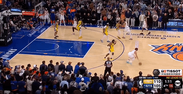 大头布伦森今天硬气，连得5分保留悬念。5月24日NBA东部决赛第二场，最后一分半