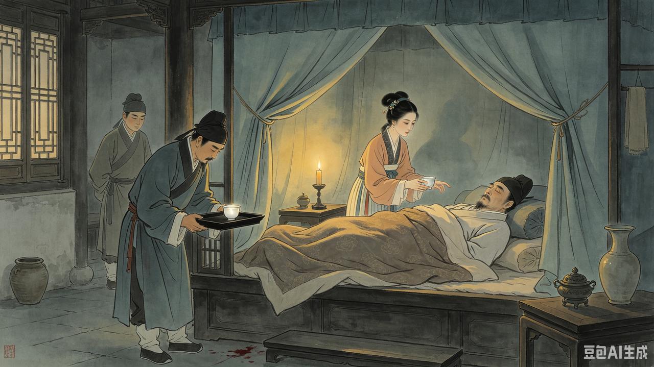 北宋真宗年间，寿县有位姓彭的老乡绅，花钱买了一名歌妓做小妾。两人一起生活不到一年
