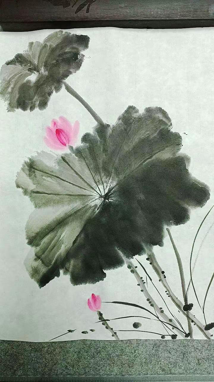 国画荷花 荷香画韵