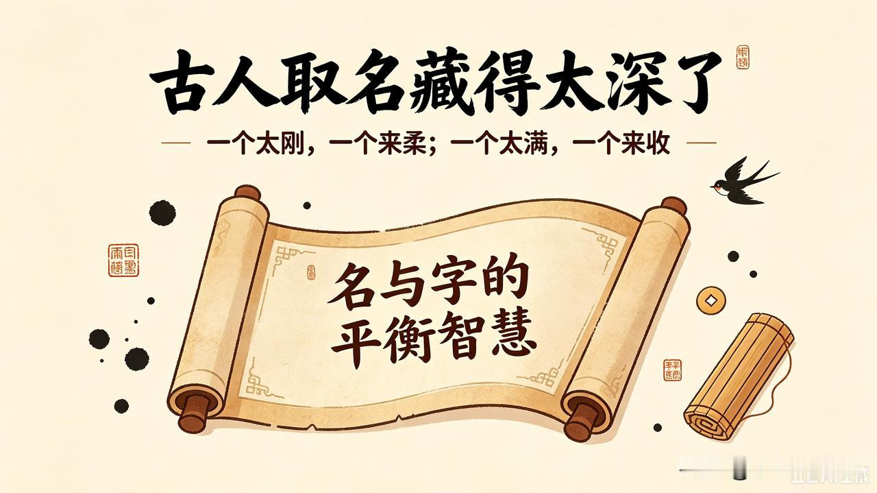 古人取名暗藏中庸大智慧：名字走极端，字号来制衡✨
 
很多人只把古人的名和字当作