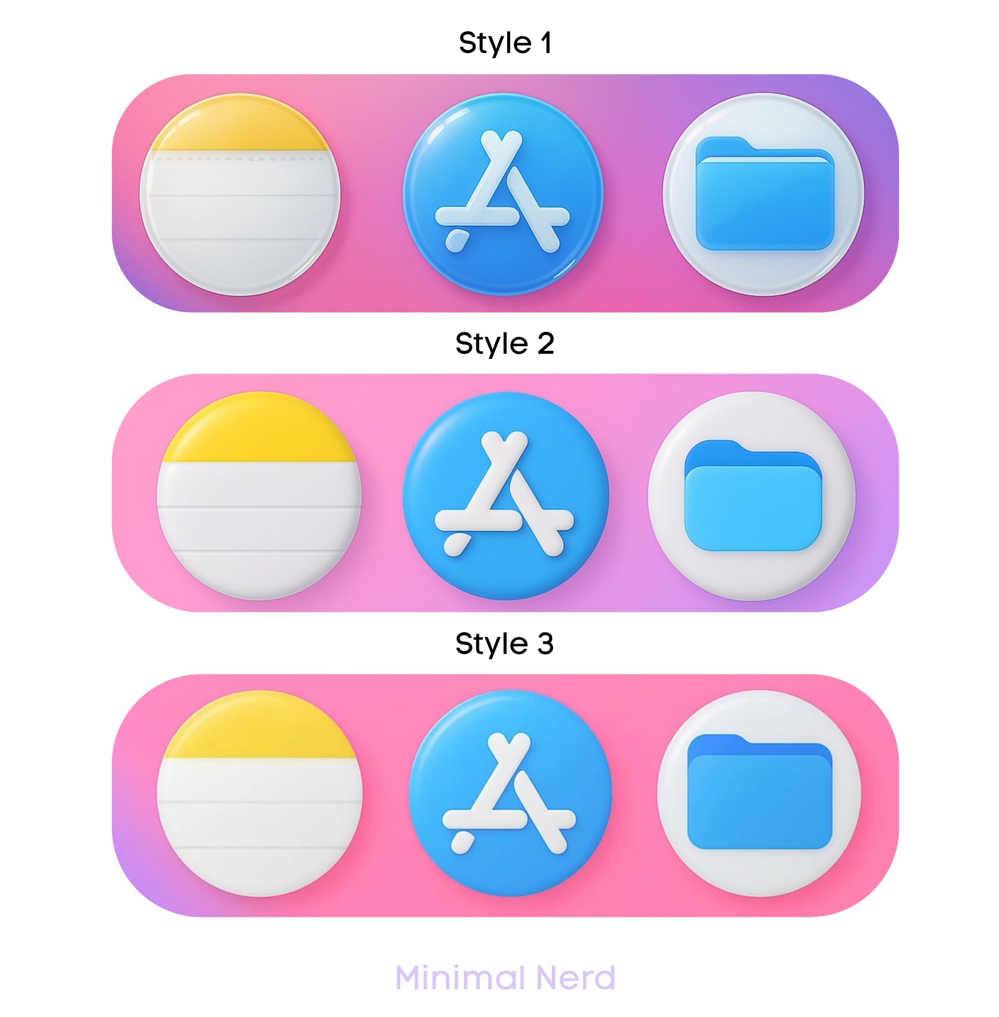 你喜欢哪种iOS19圆形玻璃图标风格? ​​​
