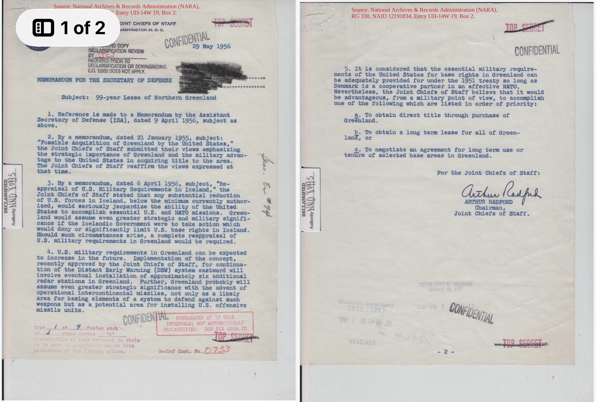 丹麦外长称格陵兰刻意避开中国投资¹ 今天看到一份档案，美国人至少在1956年就谋