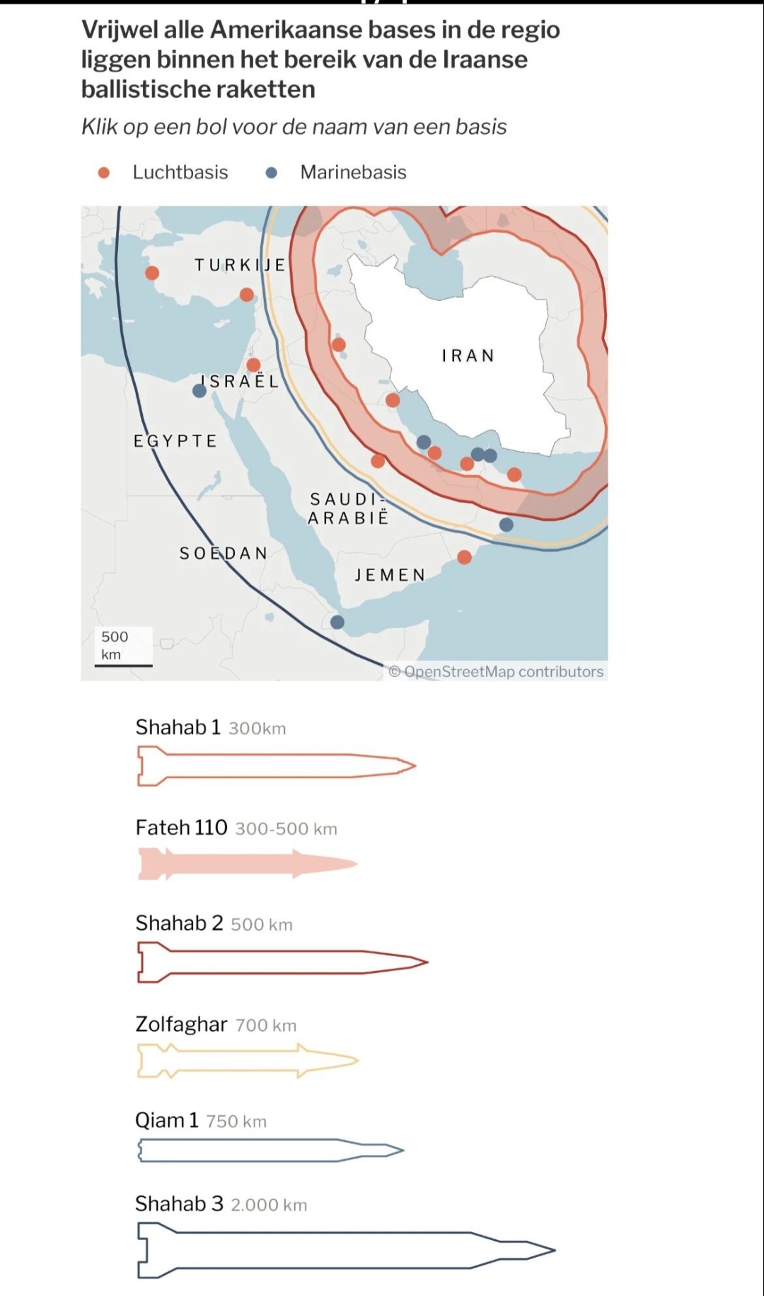 中东地区几乎所有美国军事基地都在伊朗弹道导弹的射程之内。伊朗袭击以国防部大楼美以