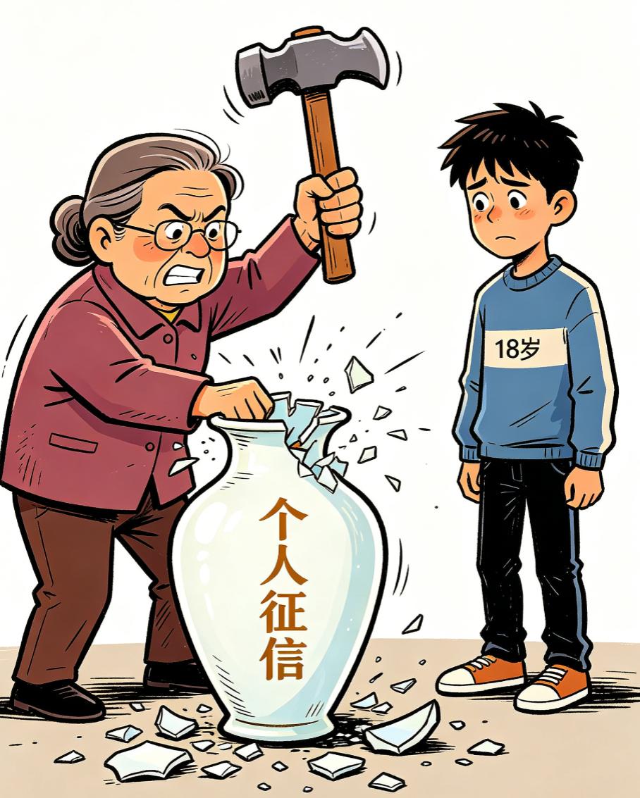 见过离谱的管控，没见过这么本末倒置的管控。
最近家长为防网贷让18岁孩子征信逾期