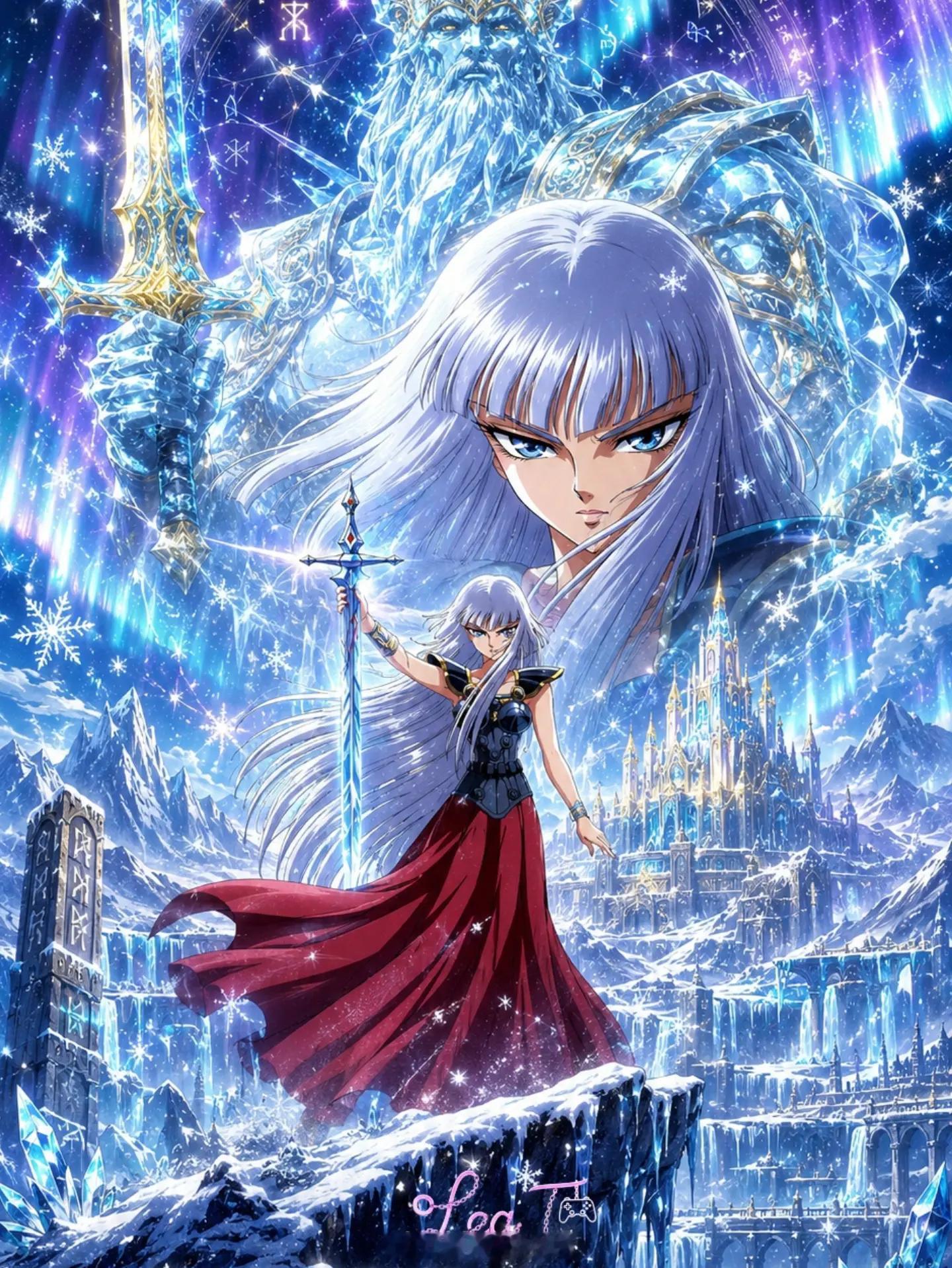 圣斗士星矢 北欧神斗士单人概念壁纸！圣域有雅典娜的光辉，亚斯格特只有永不停歇的风