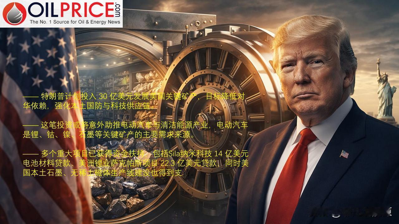 特朗普加码关键矿产自主化， 或将意外助推美国电动汽车产业链发展

多年来，美国总