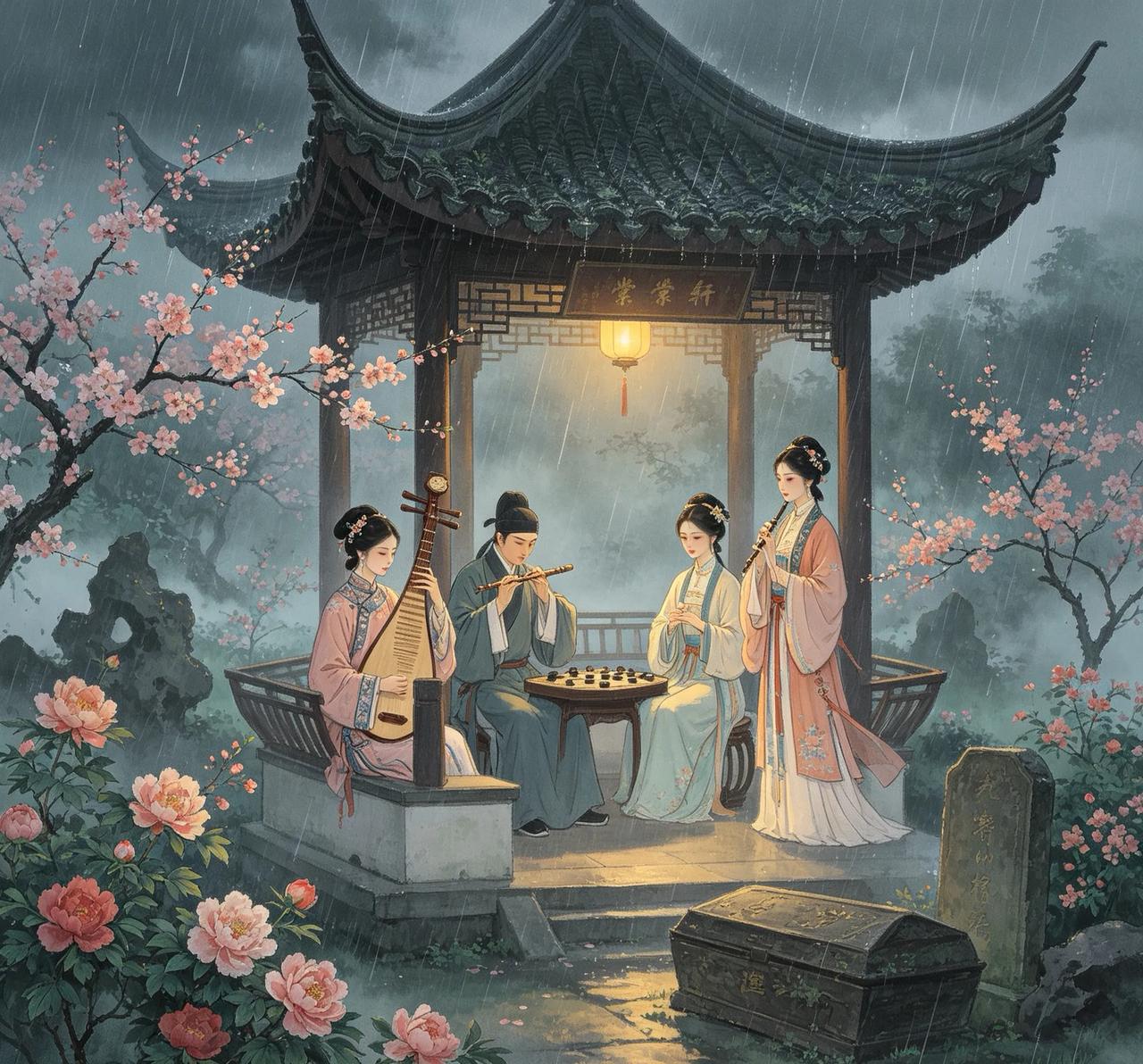清朝时，一心清修、断绝情欲的求道书生，雨夜醉卧荒旅，竟闯入一座藏着两缕乱世幽魂的
