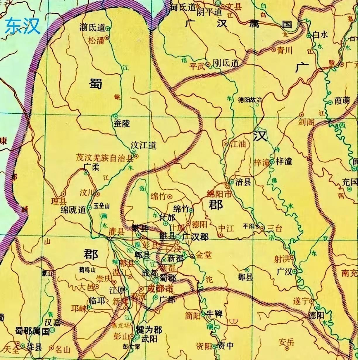 汉高帝三年（公元前201年），设广汉郡，为蜀中三郡（蜀郡、键为郡、广汉郡）之一，