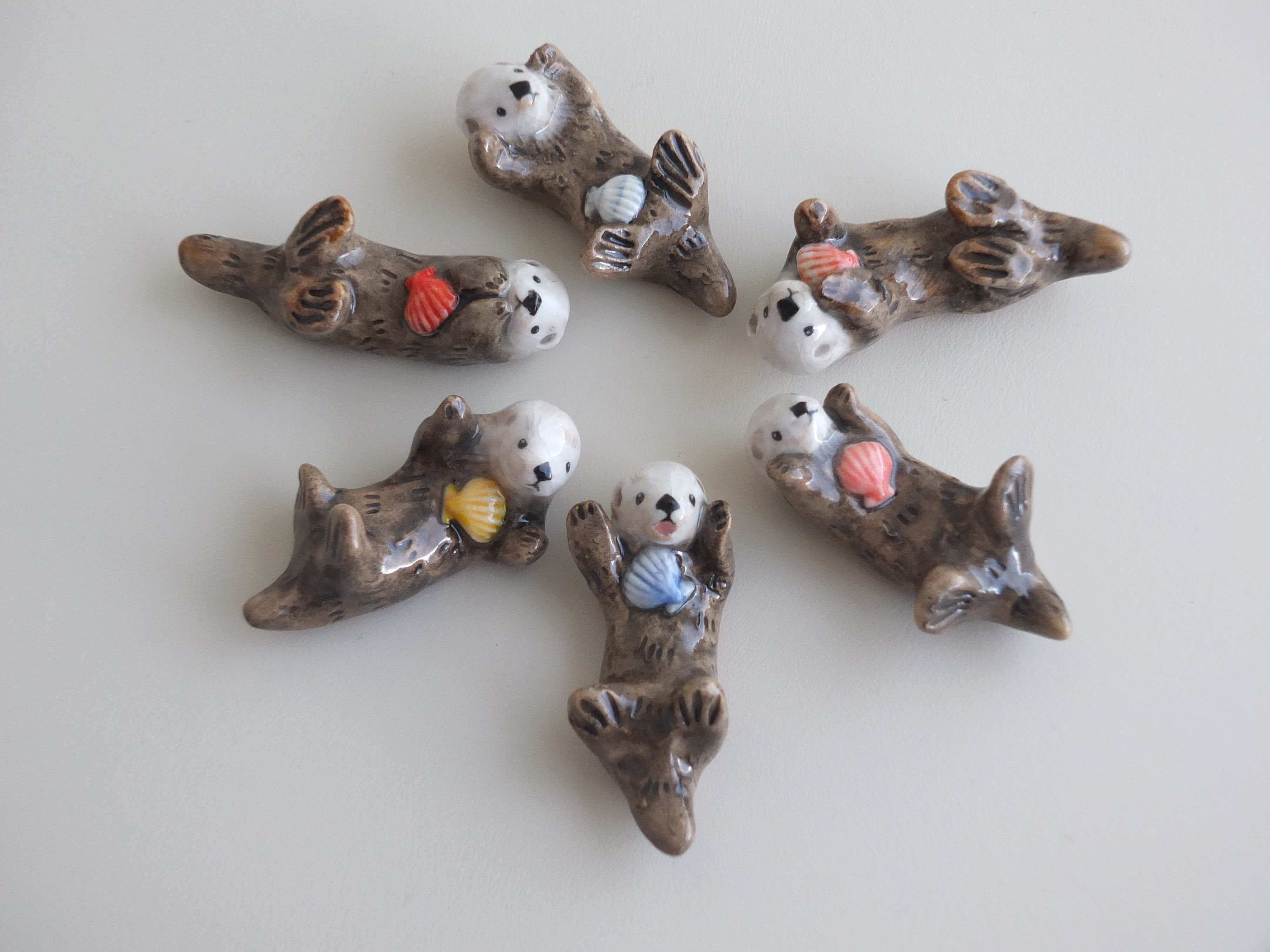 大宝的萌物种草  海獭 那么多的手作筷子架~还是觉得这个最可爱！ 