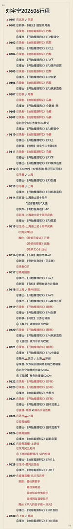 当你问刘宇宁为什么双栖双线发展都能做好，请看他的行程图，有这样的事业心怎么可能不