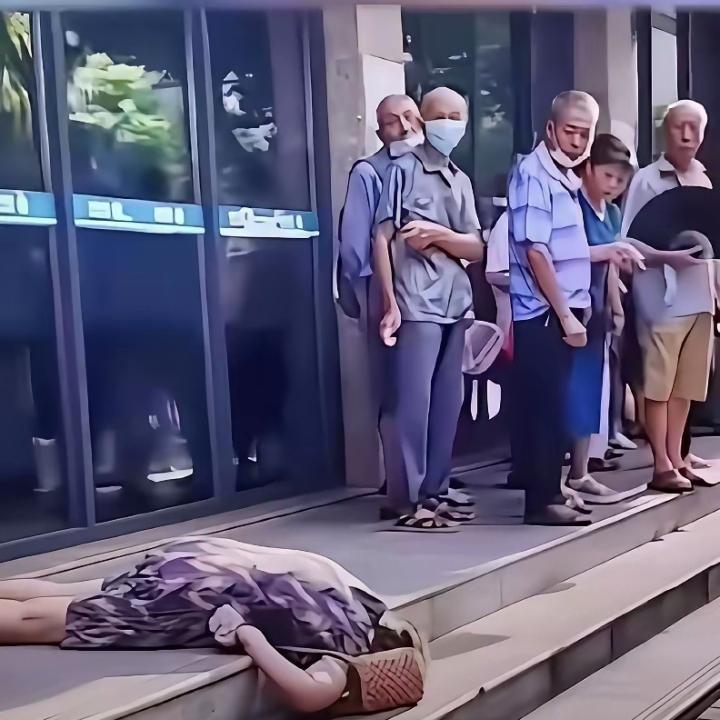扶不扶的世纪难题，围观群众的沉默与恐惧。这画面看着真让人心里发堵，一位大妈脸朝下