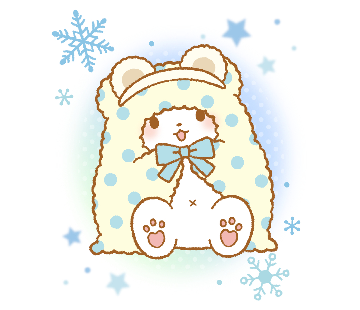 三丽鸥 毛毯熊莫普，25年，参加三丽鸥明星人气评选 2025，位列22。 