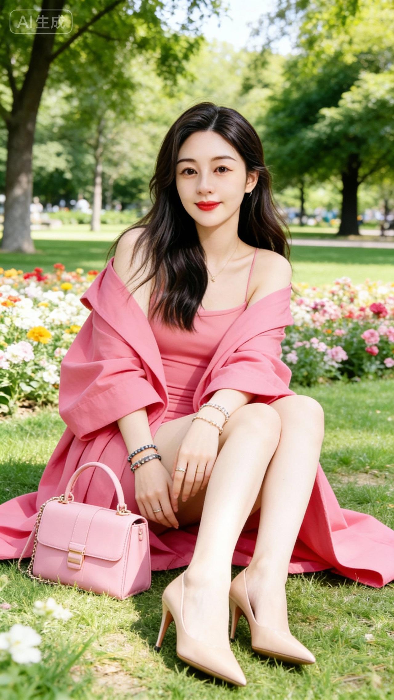 公园景观 自拍姿势 女生自拍