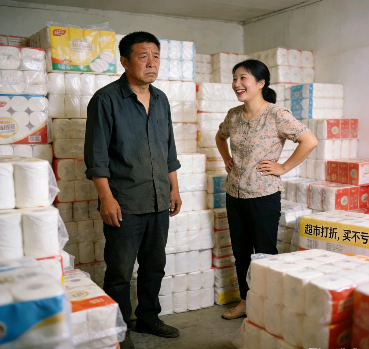 西安一位大哥最近愁坏了，吐槽自家媳妇太能囤货，一次就买了4000多包抽纸，此行为
