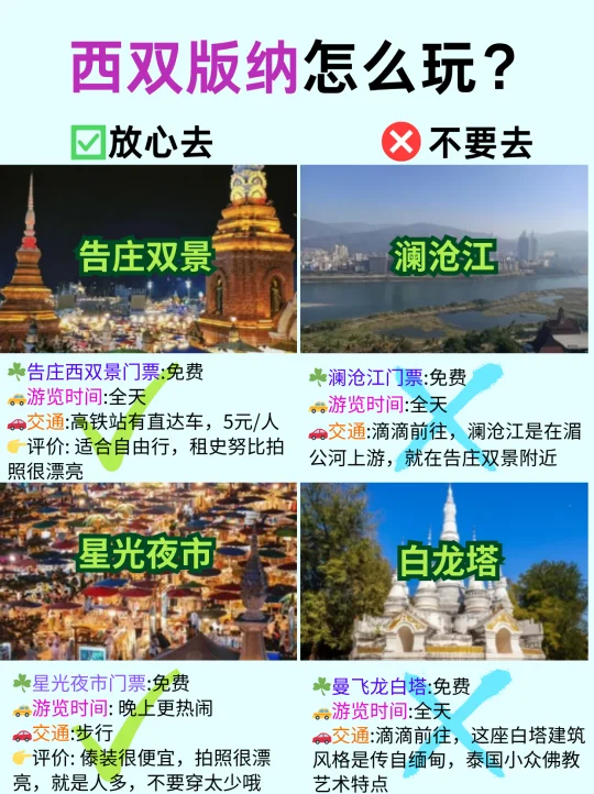 版纳正确游玩方式。首次去的姐妹注意避坑 西