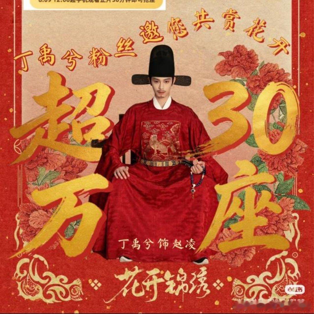 丁禹兮粉丝给花开锦绣包了30w云包场 我记得南部档案也是粉丝包了20w吧 两个月