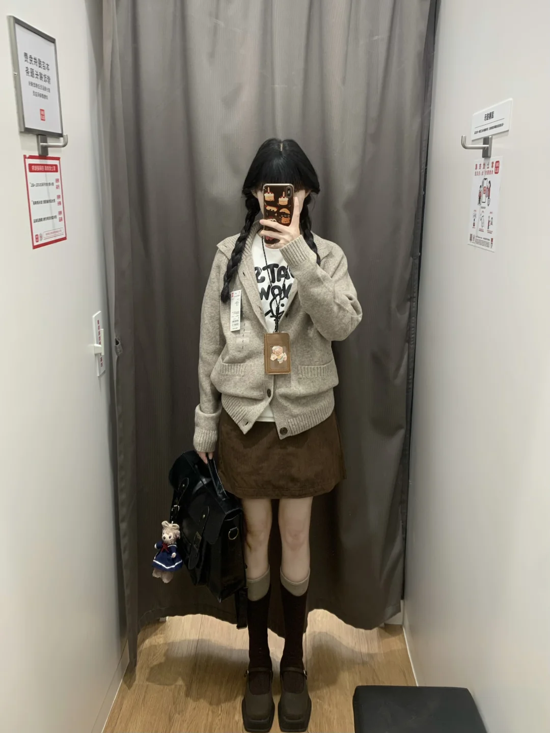 优衣库早秋拉夫劳伦穿搭🐻2套好乖好韩好爱~