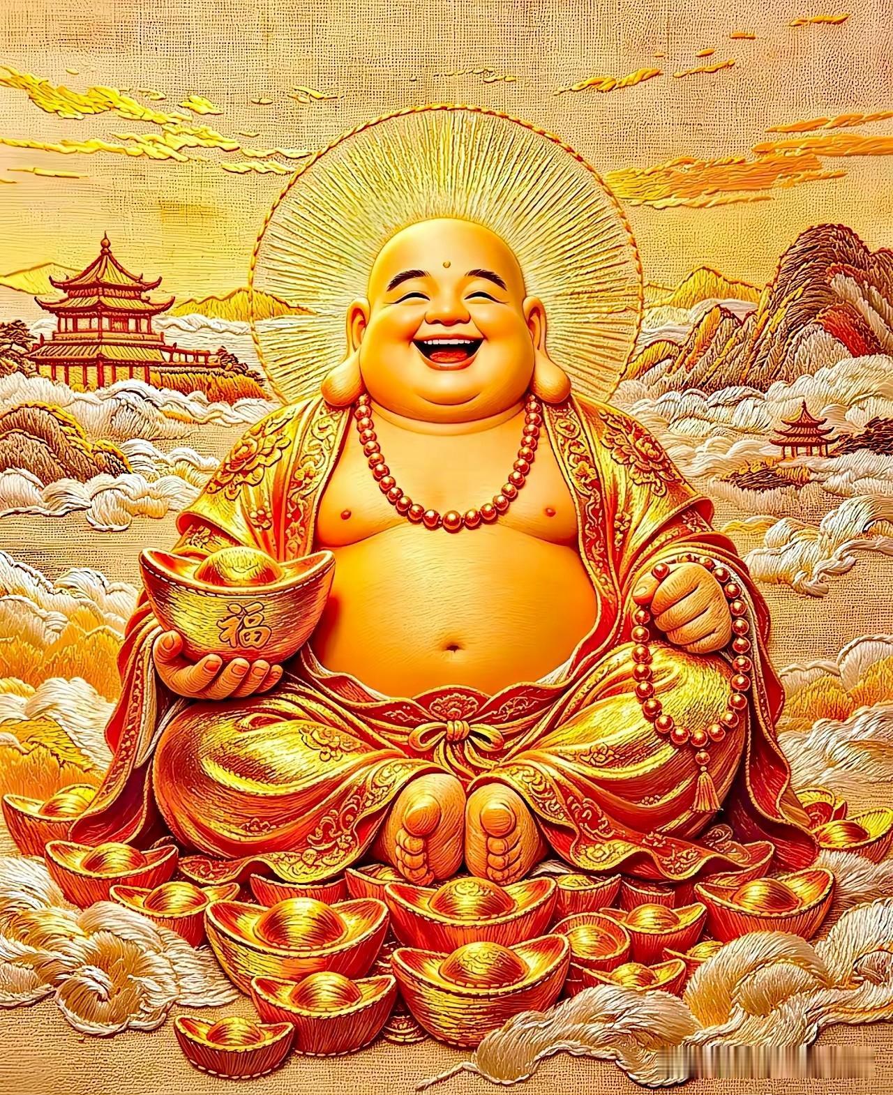 大肚容世间琐事，一笑解心中千愁。
人生这一路，难免会有疲惫与纠结。
不必事事耿耿