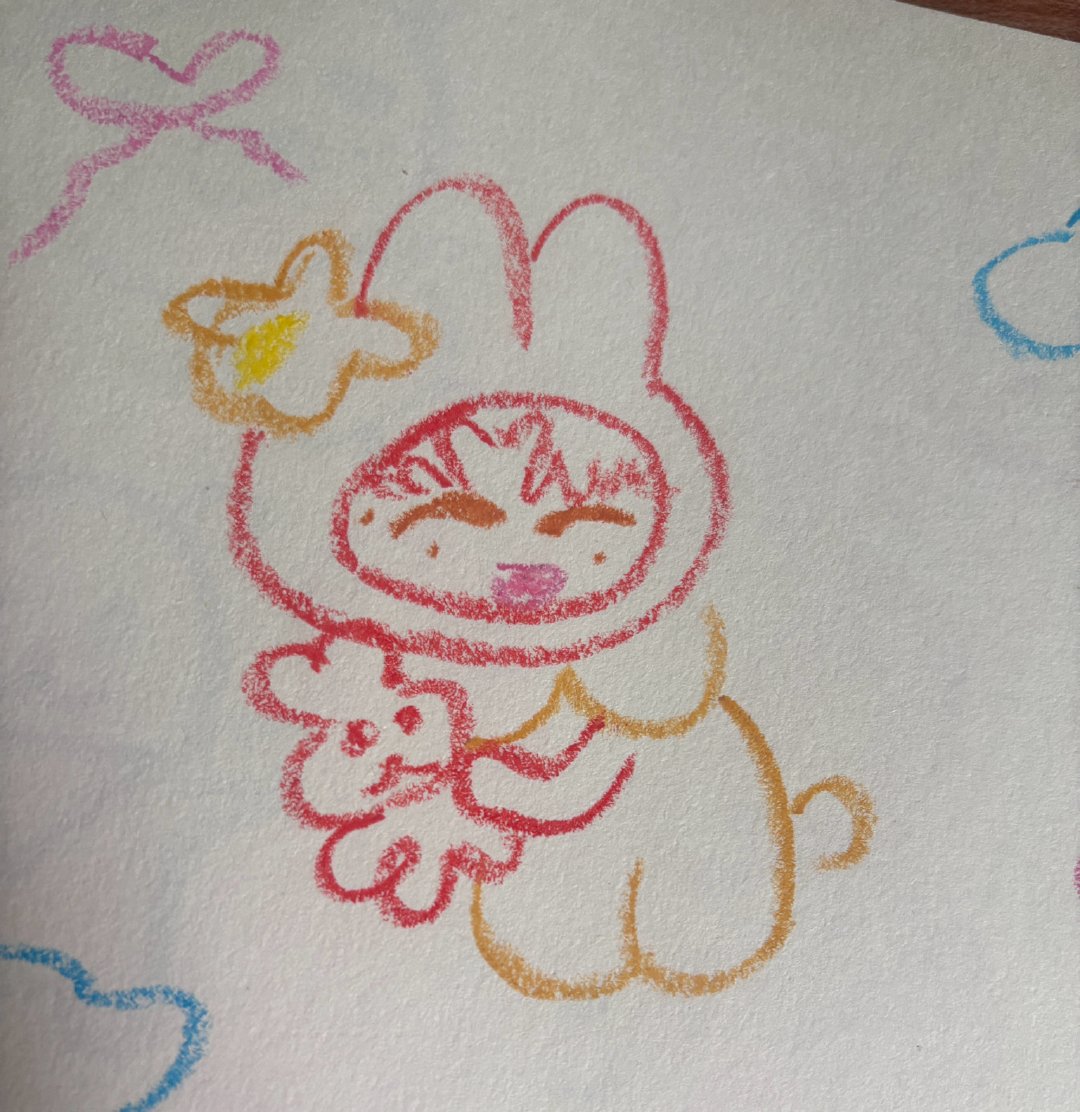 模仿八厘米老师的画。在我的涂鸦本上画了一个纸鱼。 