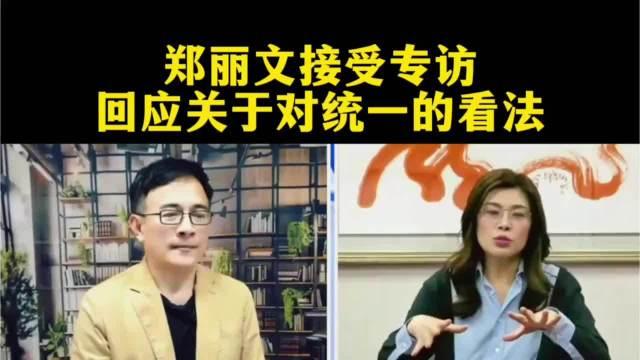 郑丽文接受专访时称：我希望两岸关系，不只是回到马英九 2008 之后那个阶段，我