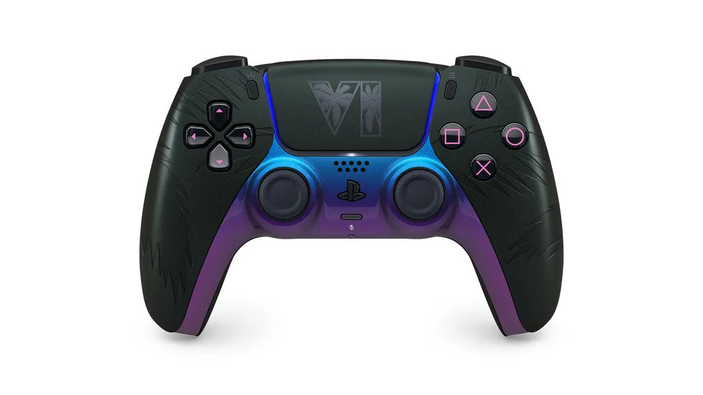 《GTA6》×PS5主题限定手柄官方高清图，84.99美元，9月10日开启预定，