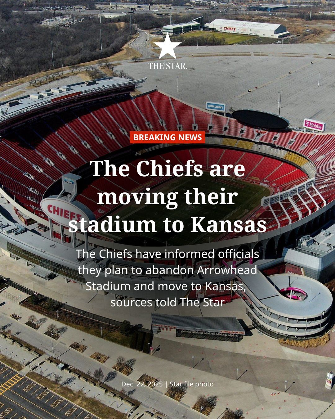 大新闻，酋长要搬去堪萨斯了！其实现在的堪萨斯城酋长不在堪萨斯州，而在密苏里州。堪