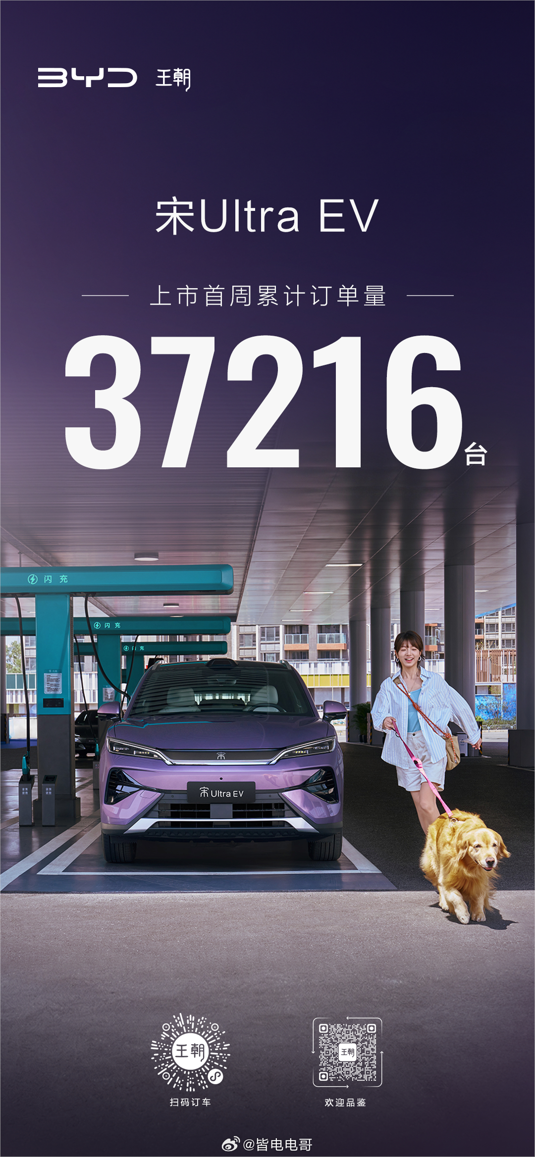 宋Ultra全系标配闪充15.19万起上市首周订单就已经破万累计订单37216台