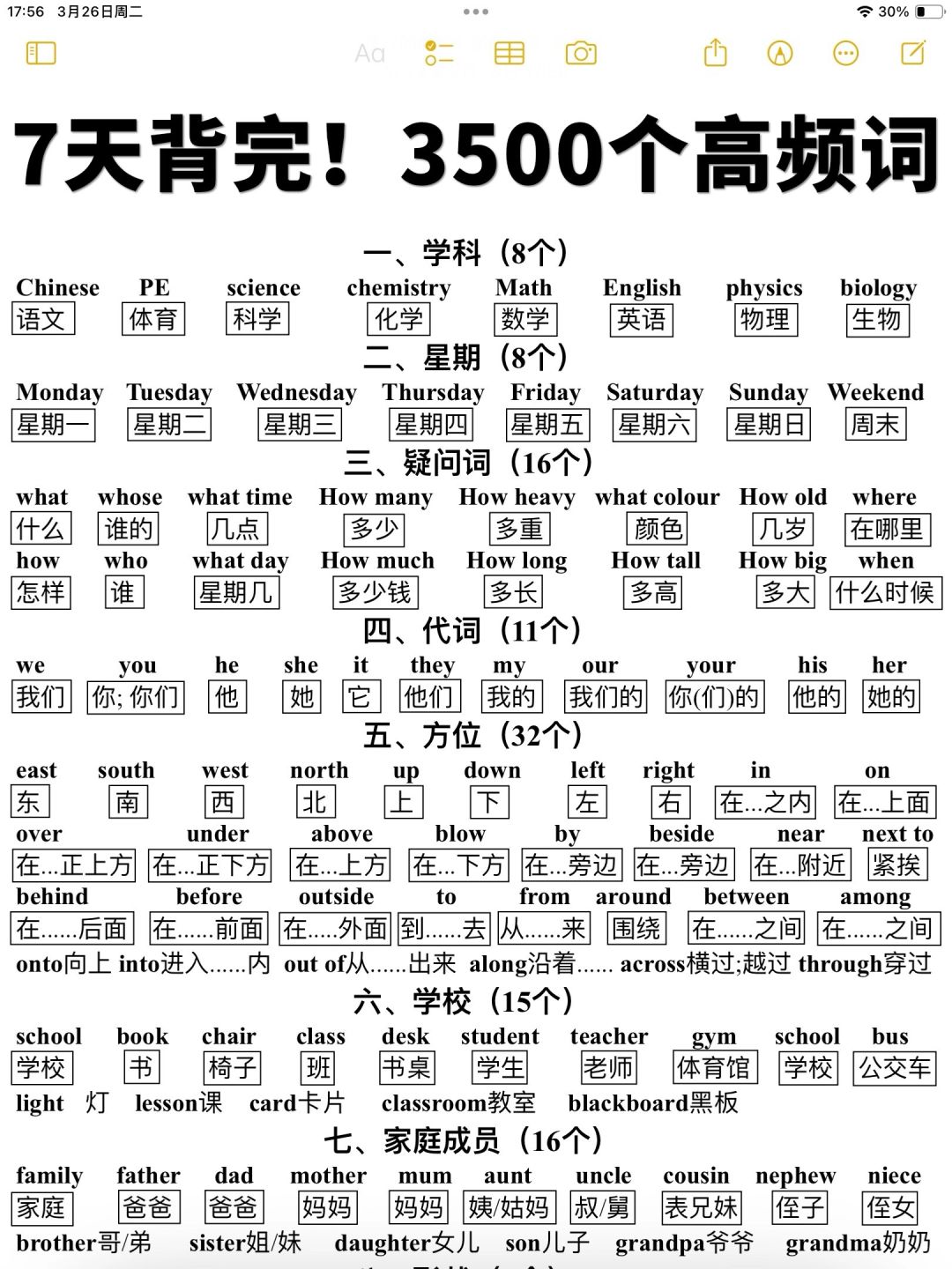 7天搞定3500基础词！背完你的英语就差不多了