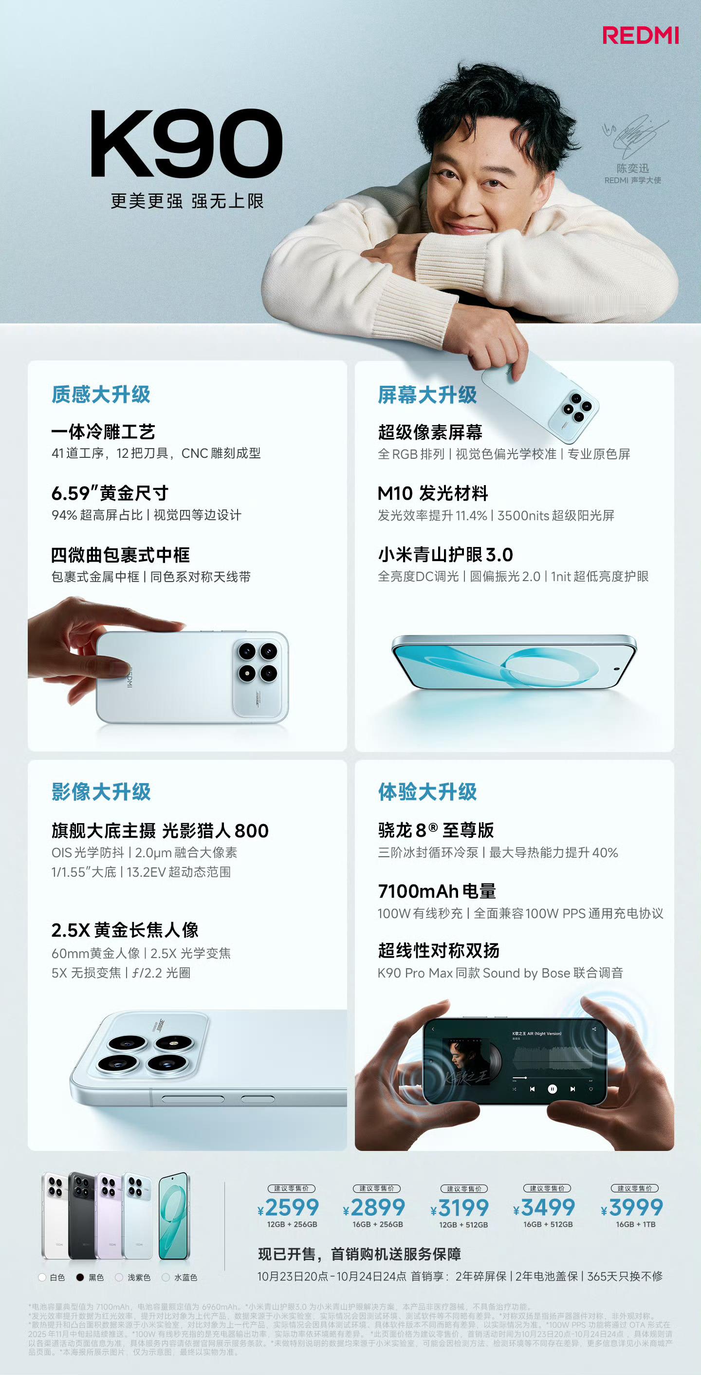 红米K90价格真香K90 ：2599起，K90 Pro Max：3999 起，K