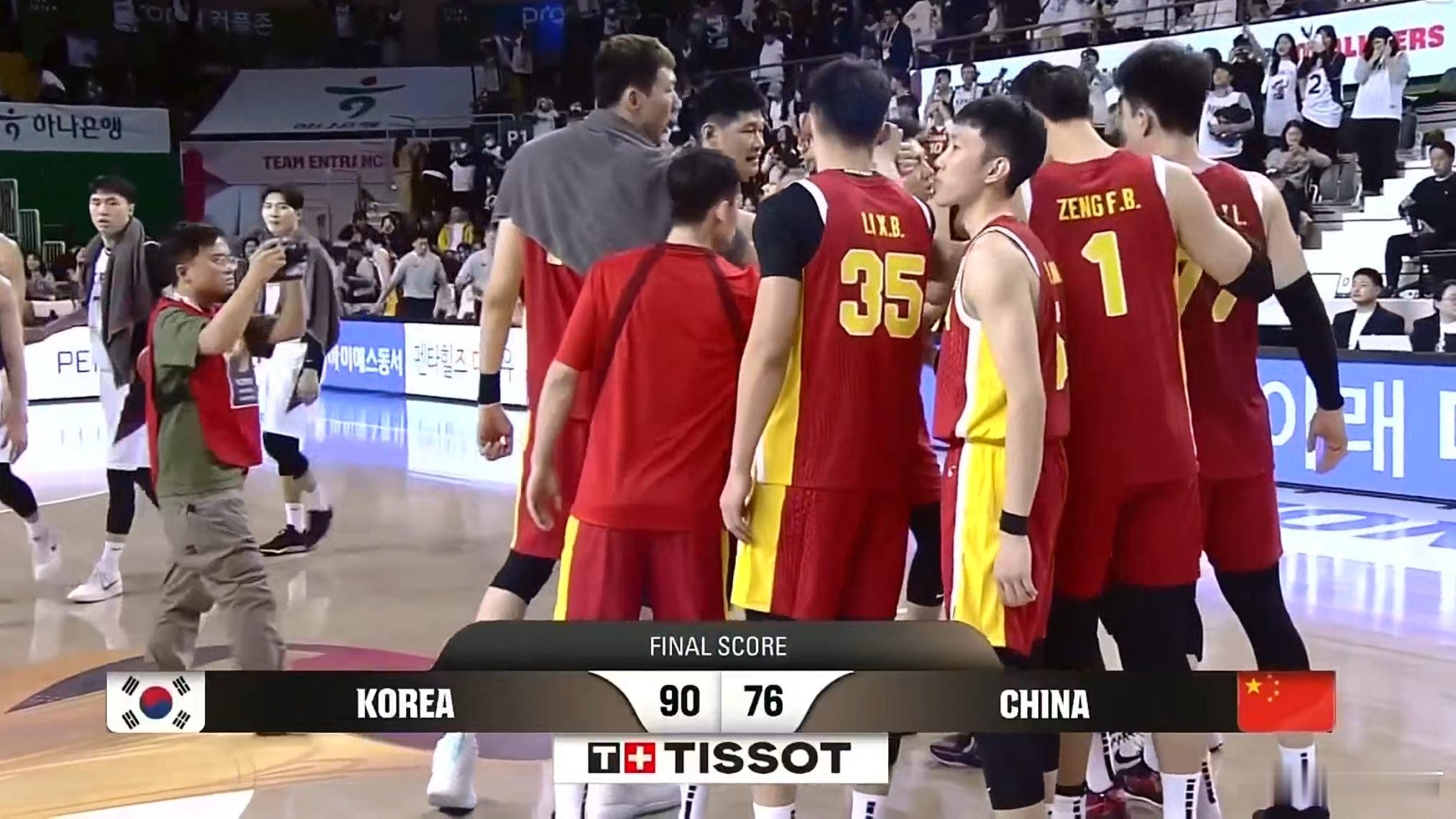 中国男篮对阵韩国两连败 以同样的方式在主客场跌倒两次，只有没希望了才会打球，真的