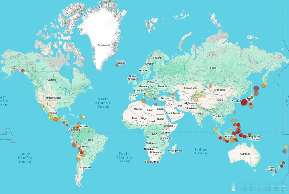 日本地震 （1月6日）过去24小时内，全球共录得1379次地震，最高震级为5.2