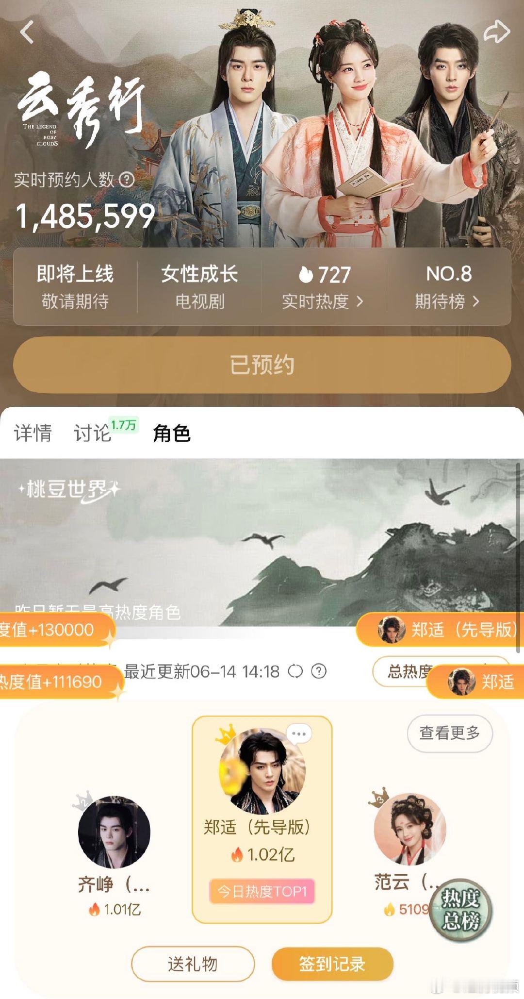 邓为郑适角色热度破亿 什么叫未播先火啊，郑适开榜当天热度就飙破亿，邓为这角色适配