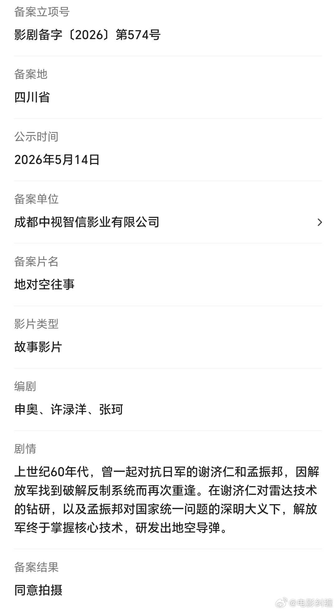 张译，于适，翟子路出演申奥导演新电影《顶天立地》（地对空往事），高叶今天还在成都