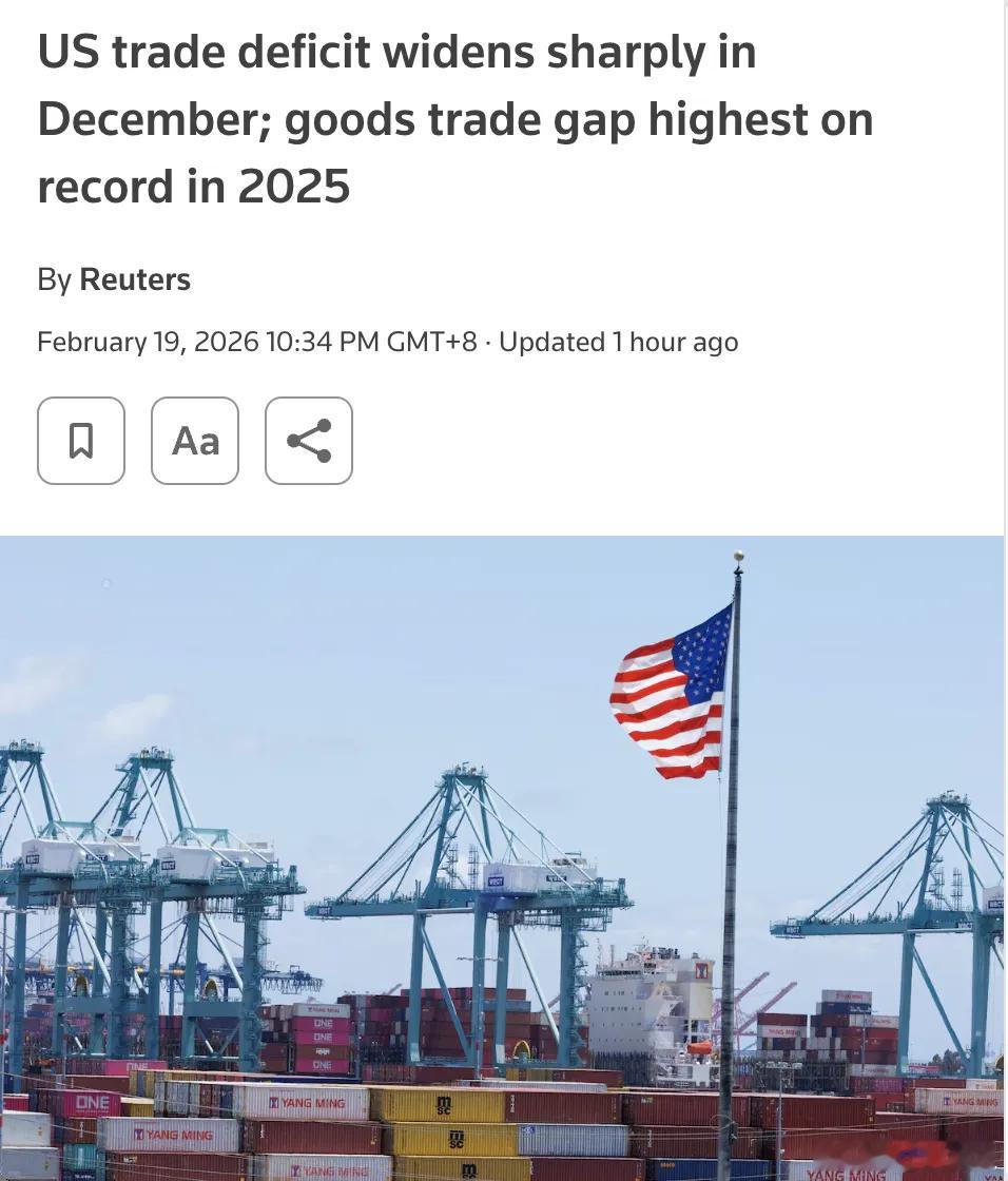 美国政客的厚颜无耻令人惊骇！特朗普北京时间2月19日发文写道：“由于对其他公司和