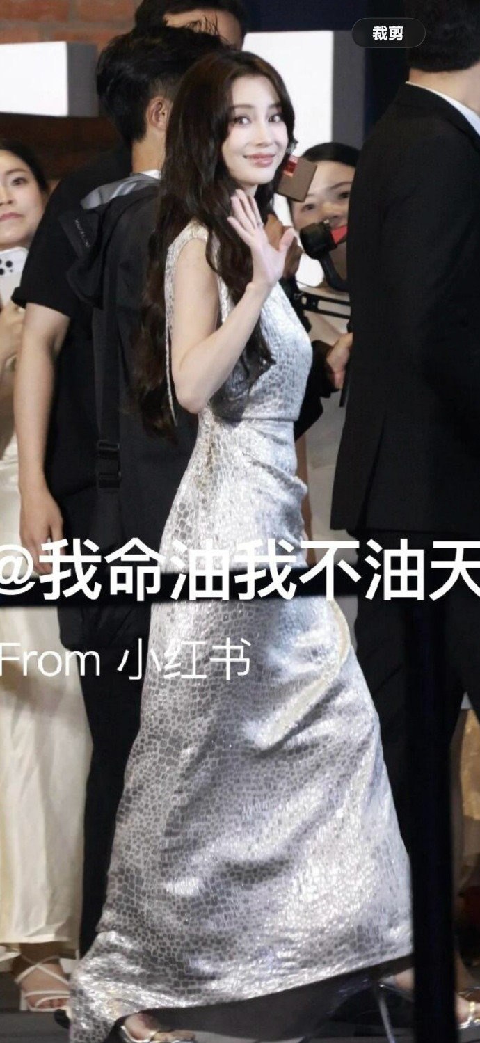 angelababy  angelababy银色高定angelababy高定银裙