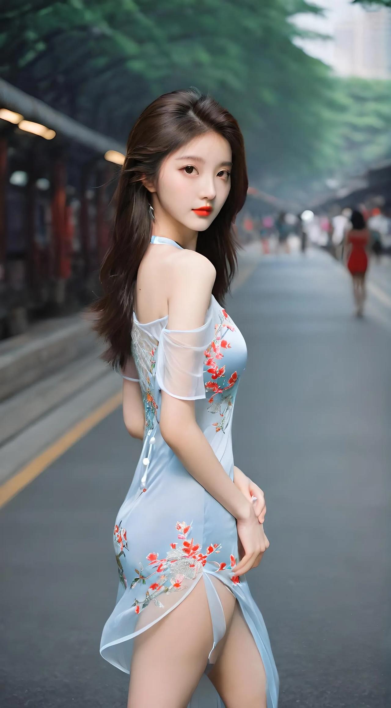 青丝绕指柔，长裙飘飘舞#赏析美女之美# #美女秀往伯余生# #风华绝代俏美女# 