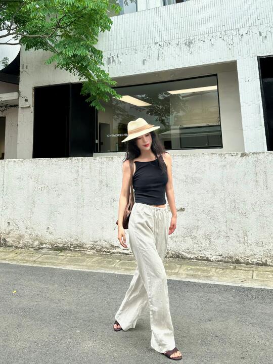 自然松弛感～今夏肯定要有一条亚麻裤
