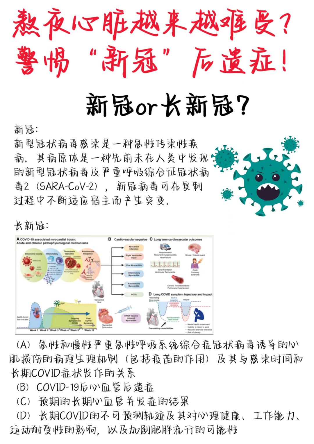 熬夜心脏越来越难受?警惕“新·冠”后遗症！