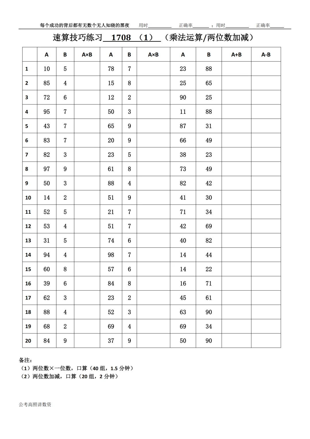 资料分析速算练习1708